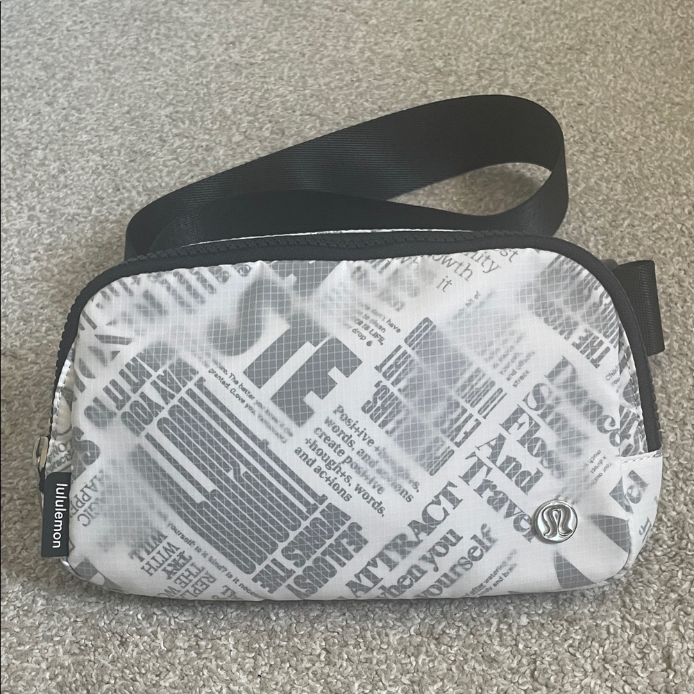 Lululemon Newspaper Print Belt Bag 1L